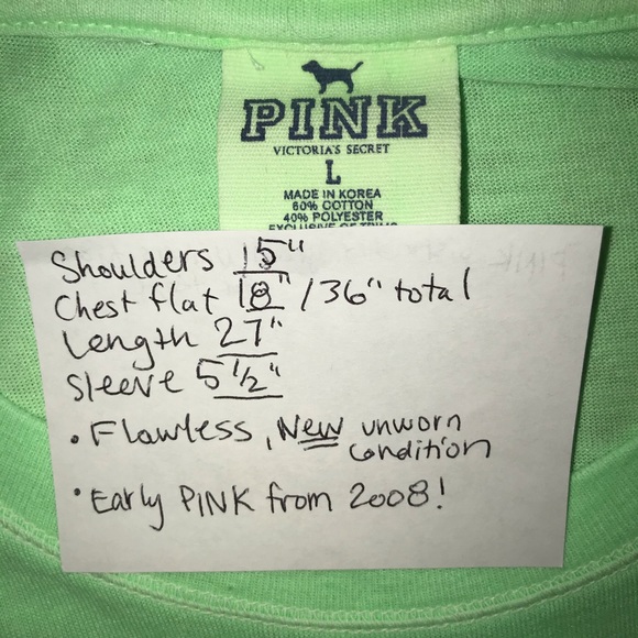 PINK University of Pink tee pistachio green L - Picture 6 of 7